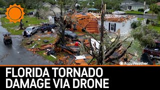 Devastation from Above Drone Captures Florida Tornado Damage [upl. by Ellehsyt]