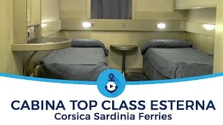 Cabina Top Class Corsica Sardinia Ferries [upl. by Namor962]