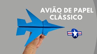 Como fazer um Avião de Papel Clássico Tutorial Completo [upl. by Uos]