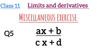 class 11 miscellaneous exercise Q5 limits and derivativesfind the derivative [upl. by Anibur]