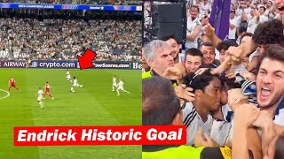 Real Madrid Fans Reactions to Endrick Wonder Goal vs Vfb Stuttgart [upl. by Tertius]