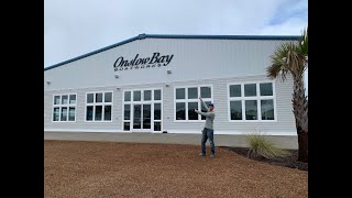 Onslow Bay Boatworks Factory Tour and Onslow Bay 33 Walkthrough Performance number INCREDIBLE [upl. by Nyledam544]