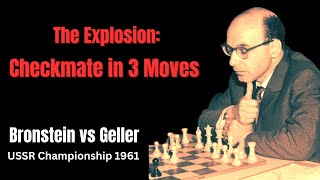 Bronsteins Spectacular Checkmate on Move 22 Bronstein vs Geller 1961 [upl. by Marolda]