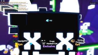 I hatched a HUGE HACKED CAT Roblox Pet Simulator X [upl. by Lemmor531]