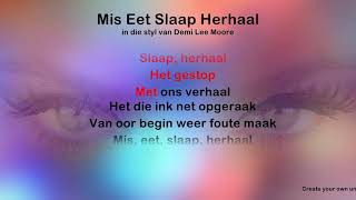 Mis Eet Slaap Herhaal  ProTrax Karaoke Demo [upl. by Hada]