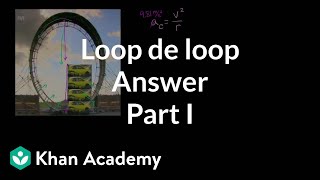 Loop de loop answer part 1  Centripetal force and gravitation  Physics  Khan Academy [upl. by Windy261]