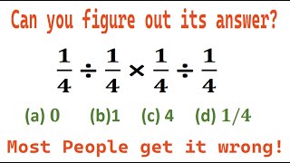 Quiz no 174  Which One Is Correct  14 divided by 14 multiply by 14 divided by 14 mathquiz [upl. by Rimaa]