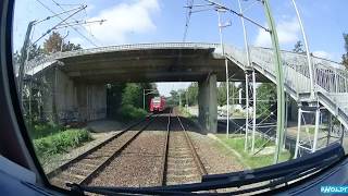 Führerstandsmitfahrt von Germersheim nach Bruchsal via Mannheim im Zeitraffer [upl. by Ennaecarg]