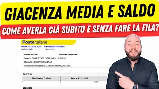 GIACENZA MEDIA Poste 2024 come ottenerla subito e senza fare file [upl. by Lebatsirhc825]