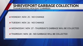 Shreveport holiday garbage collection changes [upl. by Nylirrej834]