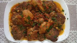 Chtitha djedj aux boulettes de viande hachée [upl. by Anitserp]