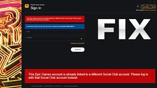 How to FIX  This Epic Games account is already linked to a different Social Club account [upl. by Lhamaj117]