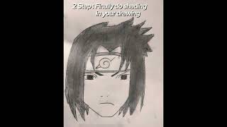 Anime Characters Drawing Tutorial  SASUKE Day120 [upl. by Aline]