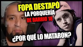 Fopa DESTAPÓ toda la porquería de Barrio 18  Farruko Pop [upl. by Icaj]