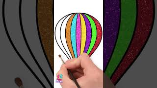 How To Draw A Hot Air Balloon Easy🎈shorts drawing coloring drawingvideosforkids [upl. by Nnylsoj]