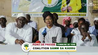 Docteur Maimouna Sow Point de Presse Coalition SAMM SA KADDU [upl. by Ettennad]