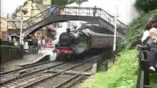 Fairburn tank 42073 prepairs to depart Haverthwaite [upl. by Hines107]