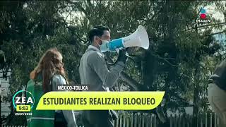 Estudiantes del CIDE bloquearon por siete horas la MéxicoToluca  Noticias con Francisco Zea [upl. by Alyakam36]