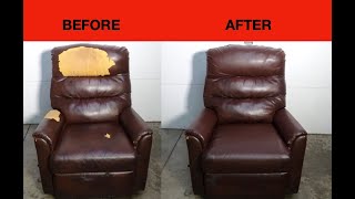 Self Adhesive Leather Patch Upholstery Repair  for Vinyl Leather Faux Leather and more [upl. by Aikas732]