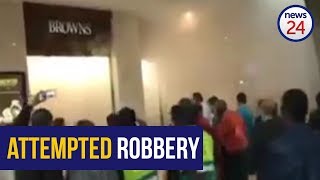 WATCH Attempted robbery at Browns Jewellers in Cradlestone Mall [upl. by Elleneg]