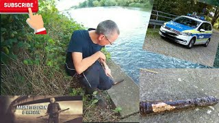 Magnetfischen mit Polizeieinsatz in der UckermarkWaffe und WW2 Flagmunition entdeckt [upl. by Molini]