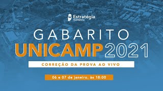 Gabarito UNICAMP 2021 Correção de prova  1ª Aplicação [upl. by Enilav]