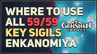 Where to use All Key Sigils Genshin Impact Enkanomiya Seal Locks [upl. by Kegan244]