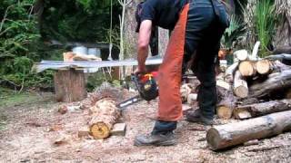 Carving a Palm Trunk Tiki part 2 [upl. by Woodberry440]