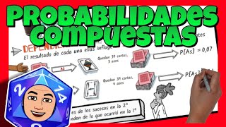 🎲 PROBABILIDADES en EXPERIENCIAS COMPUESTAS 🎴 DEPENDIENTES e INDEPENDIENTES [upl. by Aicnerolf169]