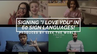 Signing quotI Love Youquot in 60 Sign Languages [upl. by Hosea]