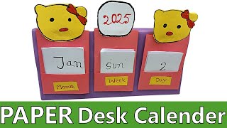 📅 Paper Desk Calendar Handmade Desk Calendar  Easy Origami  School Projects [upl. by Casilda]