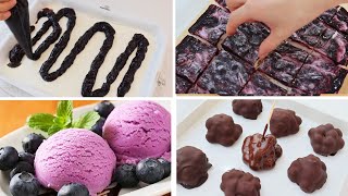 Satisfying Relaxing Video🍇🍧🍦🧁Lots Of Moist Cream  How To Make Blueberry Ice CreamAsmrTiktok [upl. by Efar]