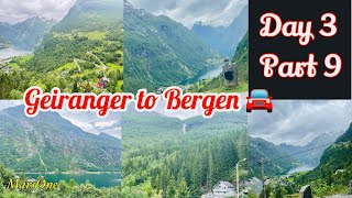 🇳🇴Geiranger to Bergen Road trip Day 3 part 9  Geiranger  Norway Fjord Route By Car MarsOne41 [upl. by Oibaf]