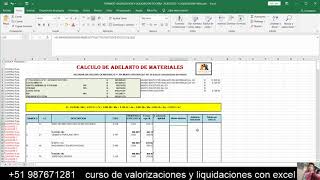 VALORIZACION Y LIQUIDACION DE OBRA PUBLICA CON PLANTILLA EXCEL PROFESIONAL😱2023😱CURSO VIRTUAL [upl. by Niwroc]