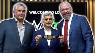 Triple H meets Mayor of London to bring Wrestlemania to London 🏟️🎆 [upl. by Sivrat]