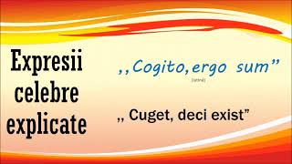 36 Cogito ergo sumquot  Citate celebre explicate [upl. by Nic570]