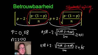 Steekproevenverdelingen en betrouwbaarheidsinterval havo wiskunde A [upl. by Christabella376]