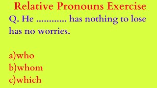 Relative Pronouns Exercise2 English Grammar [upl. by Hsotnas]