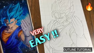 ANIME DRAWING For beginners outline tutorial [upl. by Aseiram]