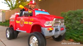 Kids Fire Truck Unboxing and Review  Dodge Ram 3500 Ride On Fire Truck [upl. by Damha723]