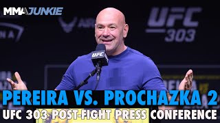 UFC 303 Pereira vs Prochazka 2 PostFight Press Conference [upl. by Ainessey124]