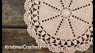 How To Crochet Easy Round Doily Placemat [upl. by Semreh]