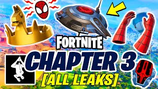 ALL Fortnite Chapter 3 INFO  FREE REWARDS Spiderman MYTHIC NEW Umbrella MAP Locations amp More [upl. by Ciri]