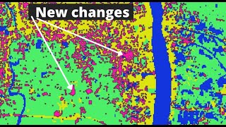 Landcover change detection using QGIS Land use landcover change detection [upl. by Aleahcim]