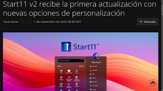 Start11 v2 recibe la primera actualización con nuevas opciones de personalización [upl. by Enelia]