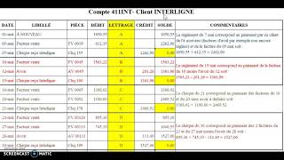 Lettrage comptes de tiers clients ou fournisseurs [upl. by Dyraj179]