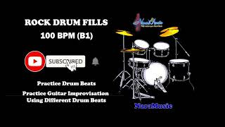 0157 Rock Drum Fills in 100BPM B1 – NaraMusic [upl. by Egiap48]