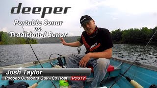 Deeper portable sonar vs tradditional sonar  Field Test [upl. by Analahs76]