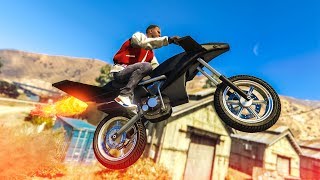 CRAZY ROCKET BIKE SKYDIVE STUNT  GTA 5 Stunts amp Fails [upl. by Akoyn729]