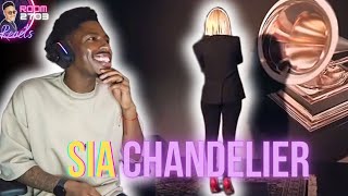 Sia Reaction Chandelier Live at the Grammys  Raw and Dark Beautiful 🤌🏾❤️ [upl. by Noived228]